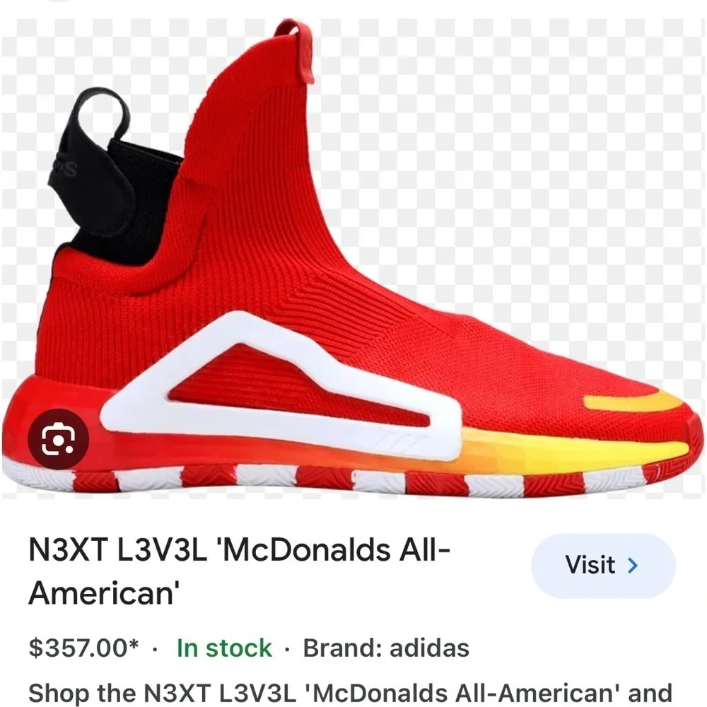Adidas N3XT L3V3L McDonald’s All American Rare Basketball Shoes Sz 13